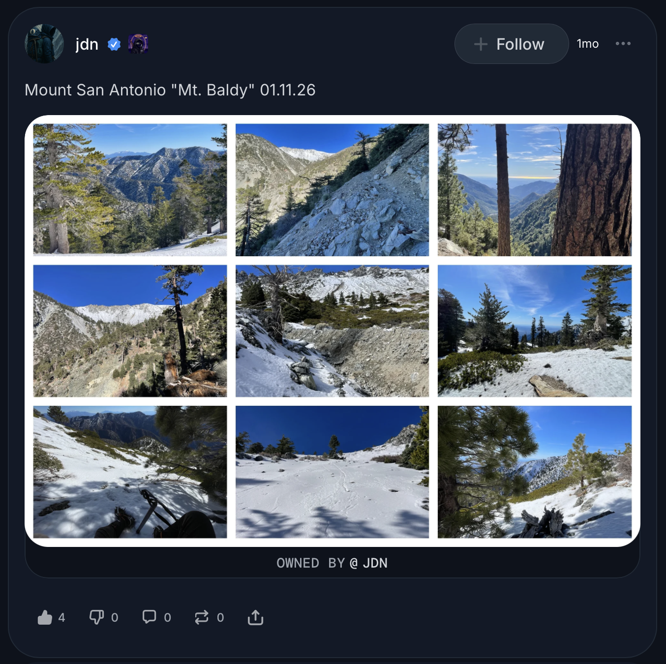 Travel moment example